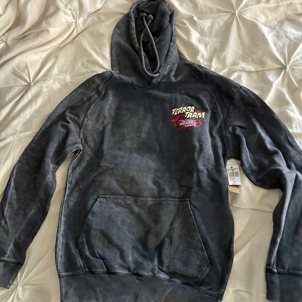 Universal Studios | Horror Nights Terror Tram Hoodie | Acid Wash | Small | NWT